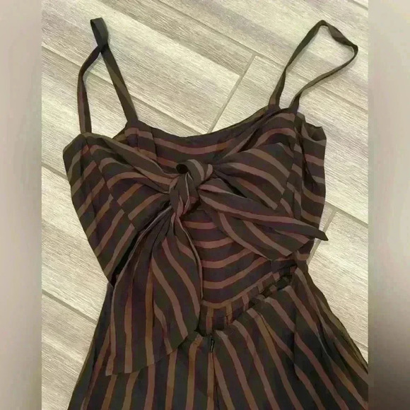 FAITHFULL THE BRAND | Guanabo Jumpsuit in Espresso Mazur Stripe, Size Medium - Picture 6 of 9